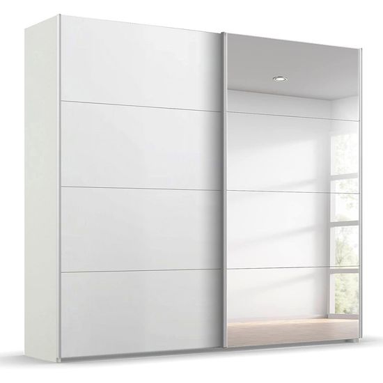Rauch Beluga Extra 226cm 2 Door Sliding Wardrobe with Mirror - Alpine White