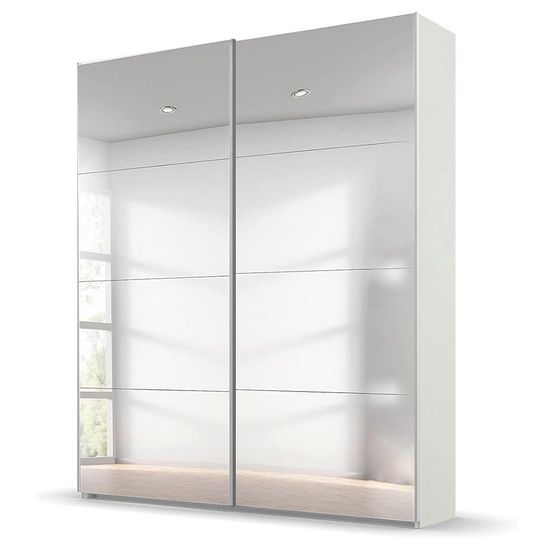 Rauch Beluga Extra 137cm 2 Door Sliding Mirrored Wardrobe - Alpine White