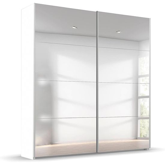 Rauch Beluga Extra 181cm 2 Door Sliding Mirrored Wardrobe - Alpine White