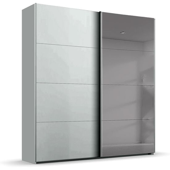 Rauch Beluga Extra 181cm 2 Door Sliding Wardrobe with Grey Mirror - Silk Grey