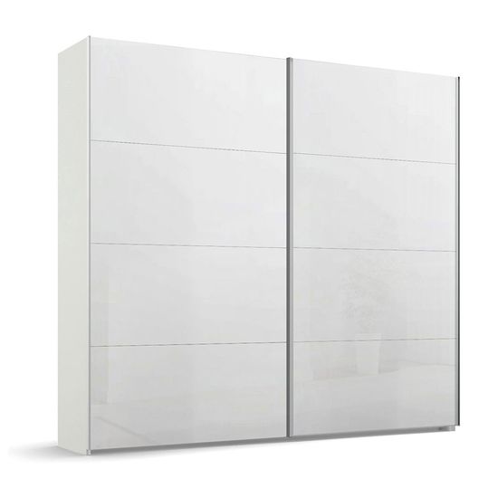 Rauch Beluga Extra 226cm 2 Door Sliding Wardrobe - Alpine White and White High Gloss