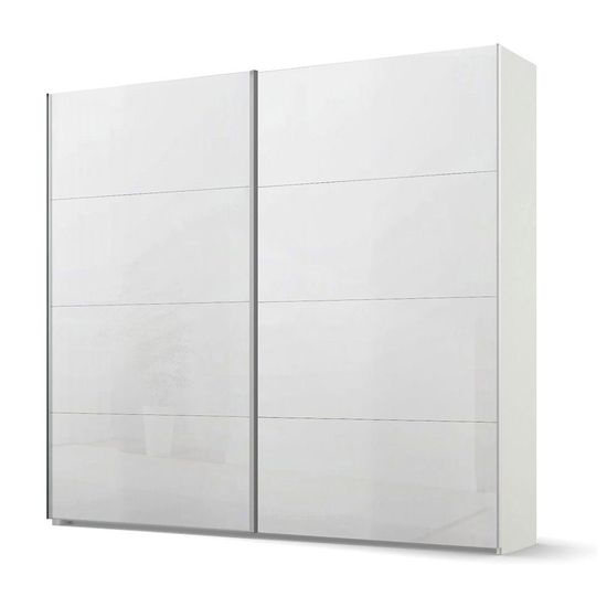 Rauch Beluga Extra 226cm 2 Door Sliding Wardrobe - Alpine White and White High Gloss