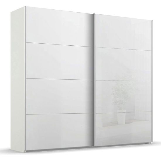 Rauch Beluga Extra 226cm 2 Door Sliding Wardrobe - White High Gloss and Alpine White Front