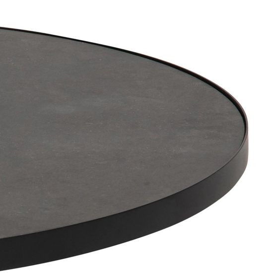 Soli Black Ceramic Round Small Coffee Table