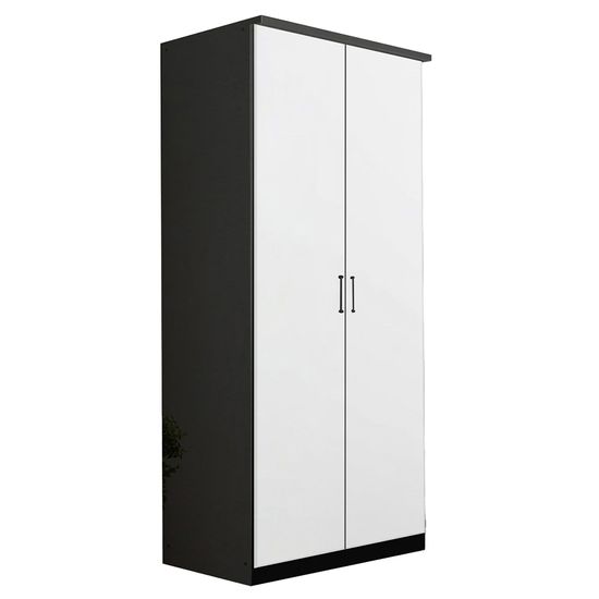 Rauch Celle Super 91cm 2 Door Wardrobe - Metallic Dark Grey and Alpine White