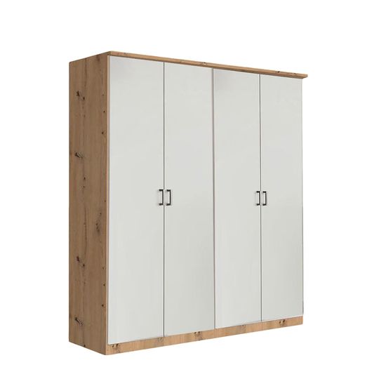 Rauch Celle Super 181cm 4 Door Wardrobe - Artisan Oak and Alpine White