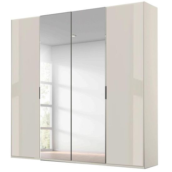 Rauch Miramar Type-5 201cm 4 Door Wardrobe with Mirror - Champagne and Champagne Glass