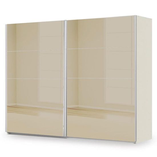 Rauch Miramar Type-3 271cm 2 Door Sliding Wardrobe - Champagne and Champagne Glass