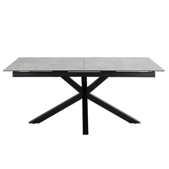 Heaven Grey Ceramic 8-10 Seater Extending Dining Table with Star Legs - 200cm-240cm