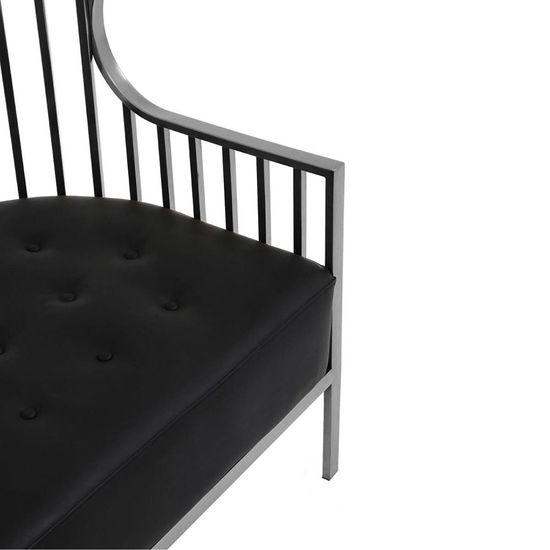 Eliza Silver Metal Frame Dome Cage 2 Seater Sofa