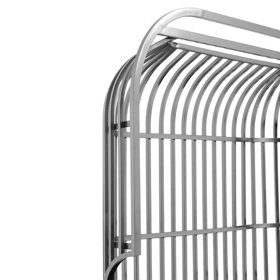 Eliza Silver Metal Frame Dome Cage 2 Seater Sofa