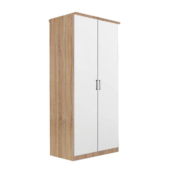 Rauch Celle Matt 91cm 2 Door Wardrobe - Sonoma Oak and Alpine White