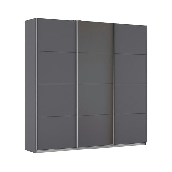 Rauch Kulmbach 203cm 3 Door Sliding Wardrobe - Metallic Dark Grey