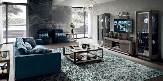 Modum Elite Silver Birch Italian 1 Door Vitrine