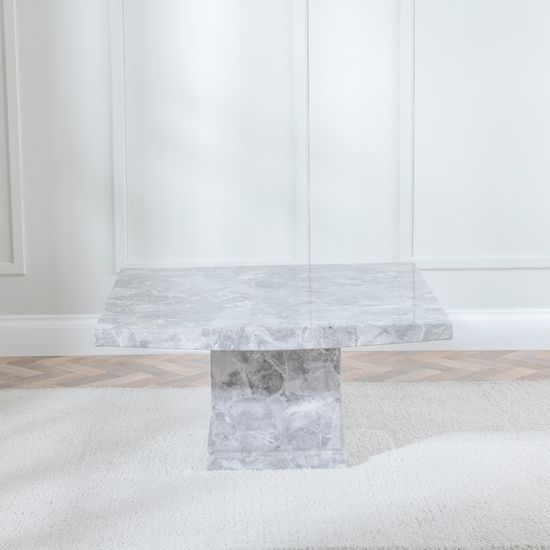 Turin Grey Marble Square Coffee Table