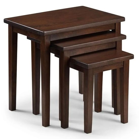 Cleo Mahogany Nest of 3 Tables
