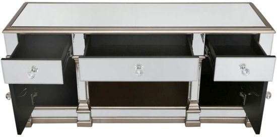 Apollo Champagne Gold Mirrored Storage TV Unit