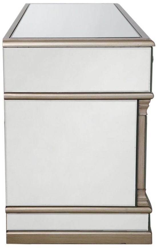 Apollo Champagne Gold Mirrored Storage TV Unit