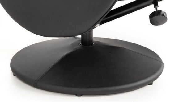 Lugano Black Faux Leather Recline Chair with Footstool