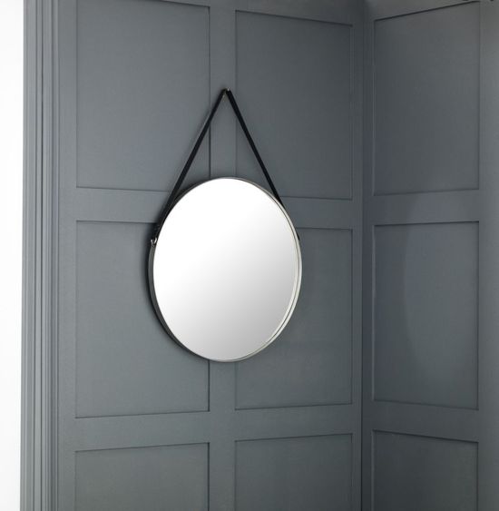 Opera Silver Round Hanging Mirror