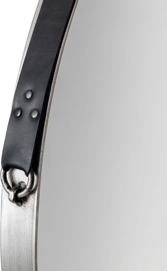 Opera Silver Round Hanging Mirror