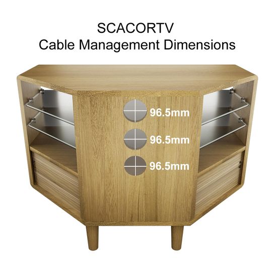 Danish Oak Corner TV Unit