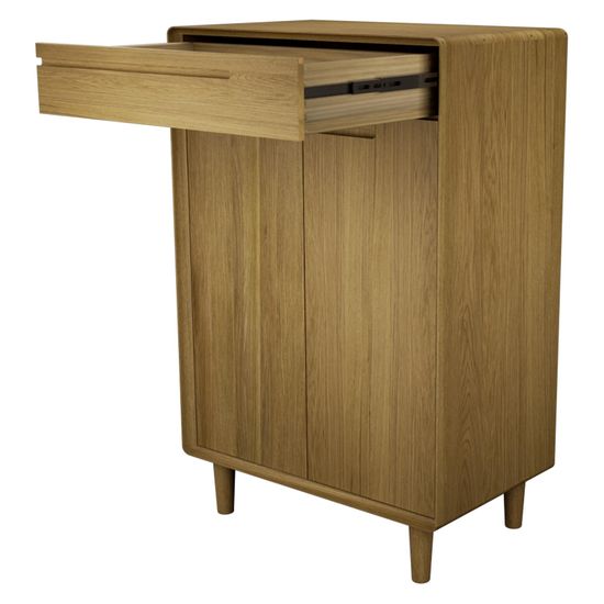 Danish Oak Shoe Cabinet