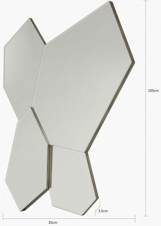 Art Deco Wall Mirror - 83cm x 100cm - Set of 2