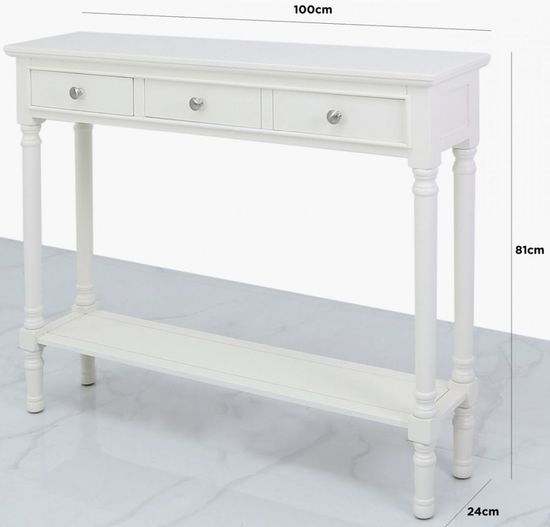 Delta White Console Table