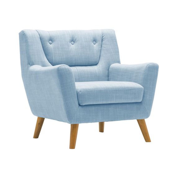 Lambeth Blue Fabric Armchair