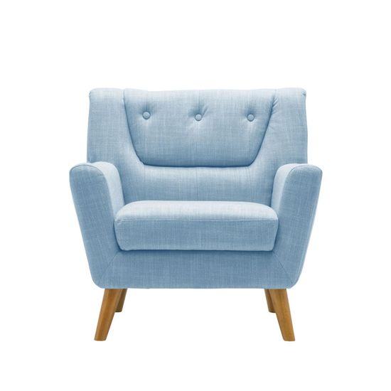 Lambeth Blue Fabric Armchair