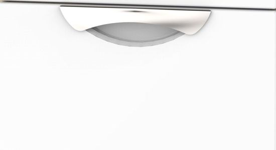 Camden White Gloss and Oak Effect 3 Door Tall Combi Wardrobe - 1 Mirror