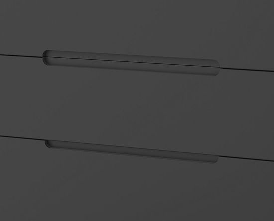 Monaco Black 3 Drawer Deep Chest