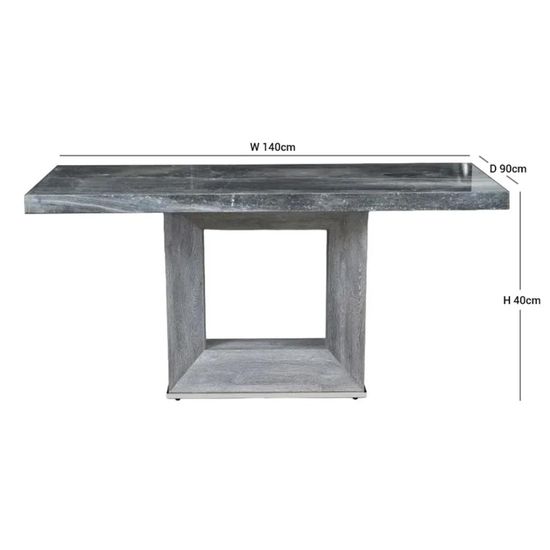 Blade Marble Occasional Table with Wooden Base - Variation Available