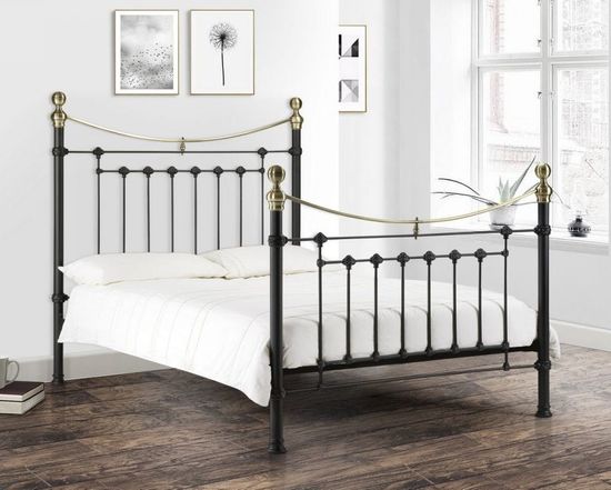 Victoria Black Metal Frame Bed - Sizes Available