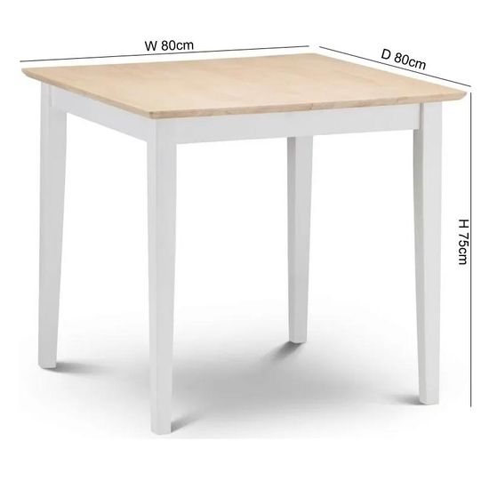 Rufford Ivory 2-4 Seater Extending Dining Table - 80cm-120cm