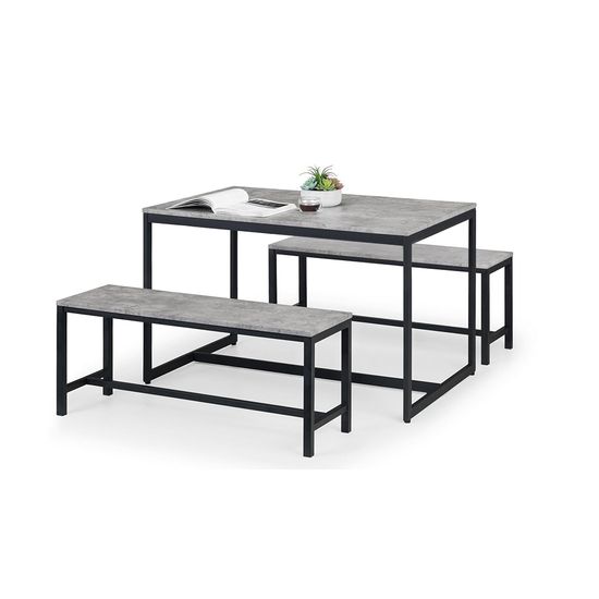 Staten Concrete Effect Dining Bench