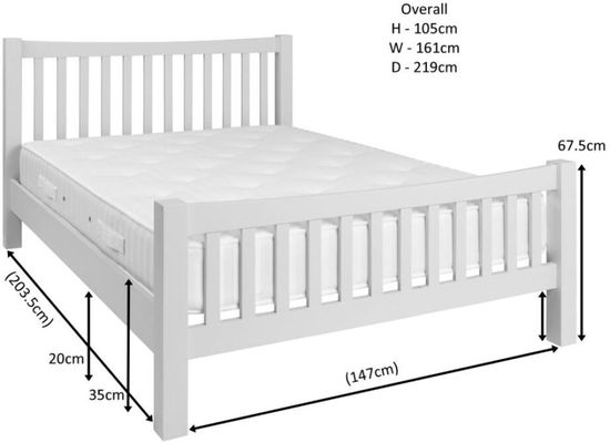 Lundy Ivory Painted Bed - Sizes Available