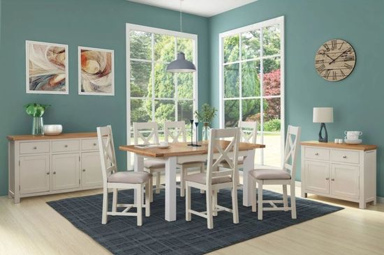 2 x Lundy Ivory Painted Crossback Dining Chair