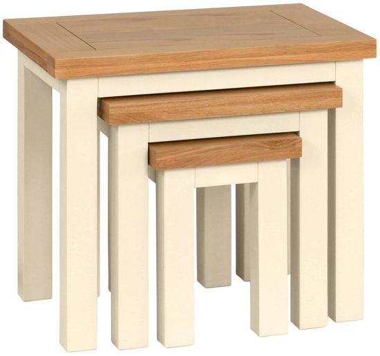 Lundy Ivory Painted Nest of 3 Tables