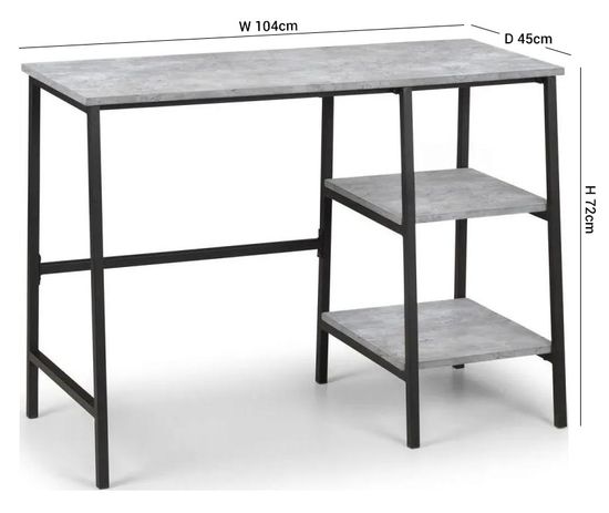 Staten Concrete Effect Writing Desk