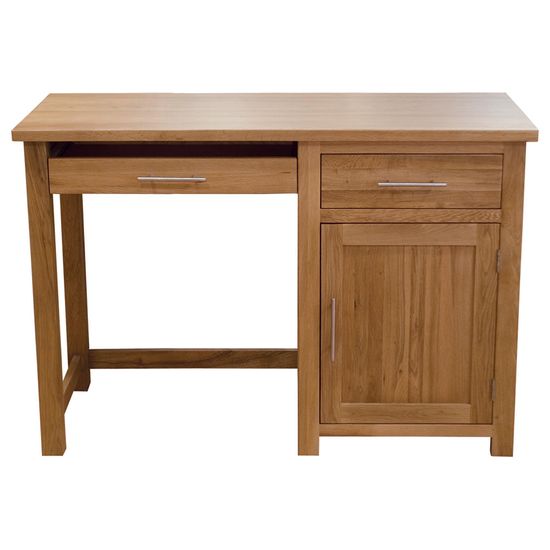 Mobel Oak Single Pedestal Computer Desk