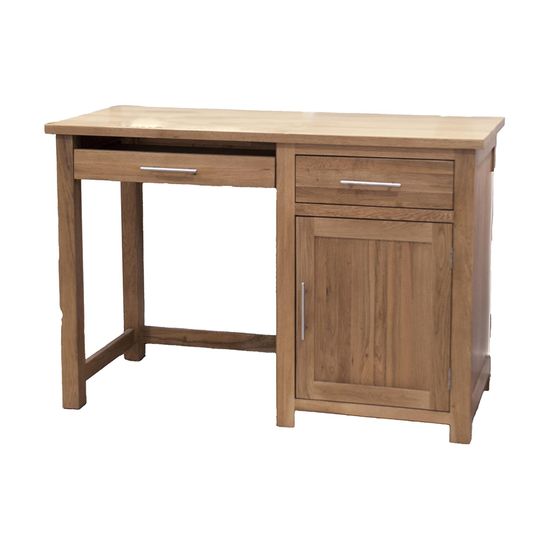Mobel Oak Single Pedestal Computer Desk