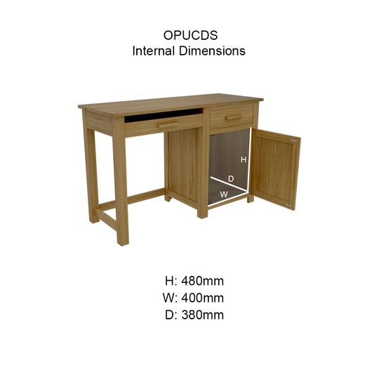 Mobel Oak Single Pedestal Computer Desk