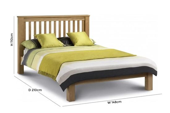 Amsterdam Oak Low Footend Bed - Sizes Available