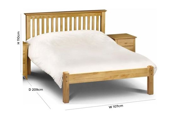 Barcelona Pine Slatted Bed - Sizes Available