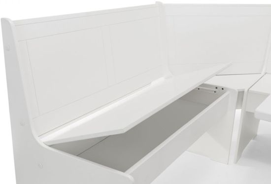 Newport White 4 Seater Corner Dining Set