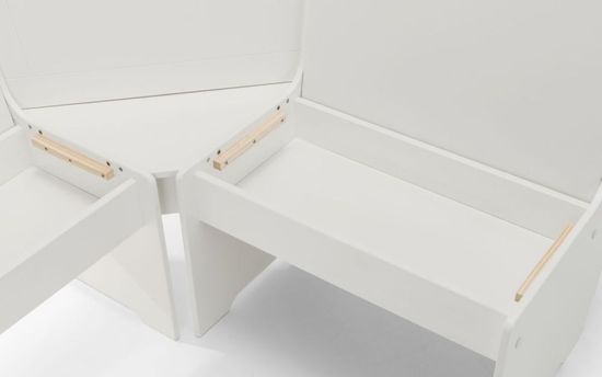 Newport White 4 Seater Corner Dining Set