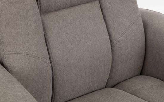 Malmo Grey Fabric Swivel Recliner Chair with Footstool