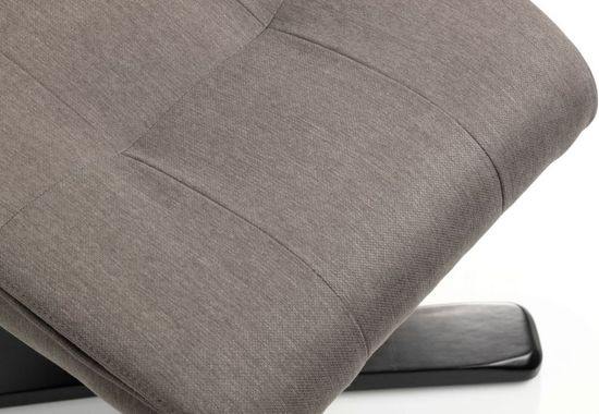 Malmo Grey Fabric Swivel Recliner Chair with Footstool